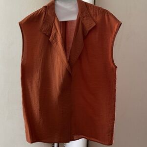 Vince Terracotta Sleeveless Blouse
